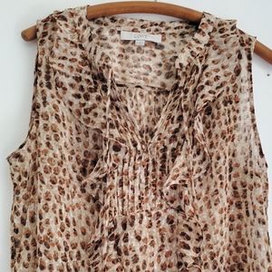 🧞‍♀️ Loft animal sheer print blouse.  Size Med.